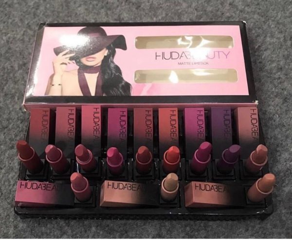 Huda Beauty set of 12 matte lipsticks